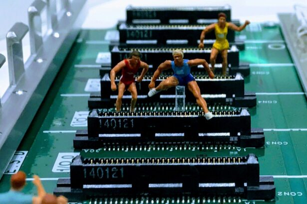 Figures hurdling on a computer board as while politicians tout AI’s promise of growth and efficiency, a new report reveals a public trust deficit in the technology.