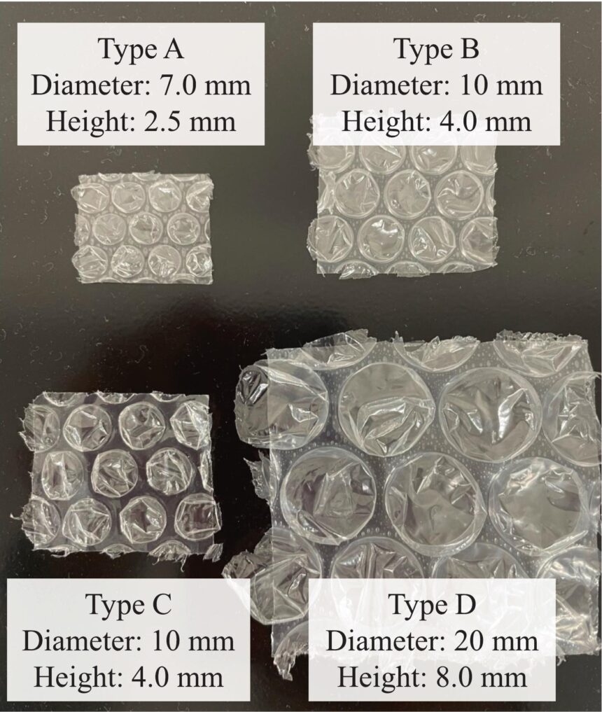 Bubble wrap bursts enable power-free acoustic testing