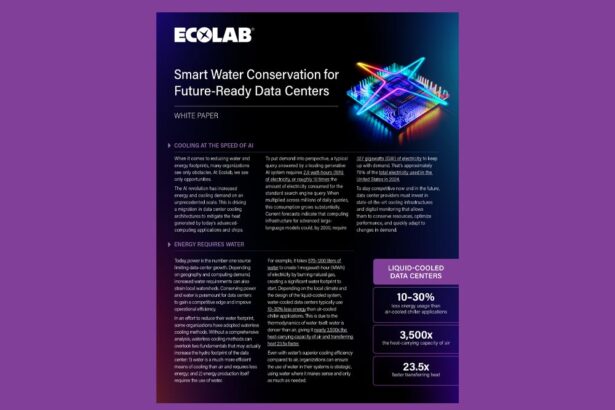 Smart Water Conservation for Future-Ready Data Centers: Whitepaper by Ecolab