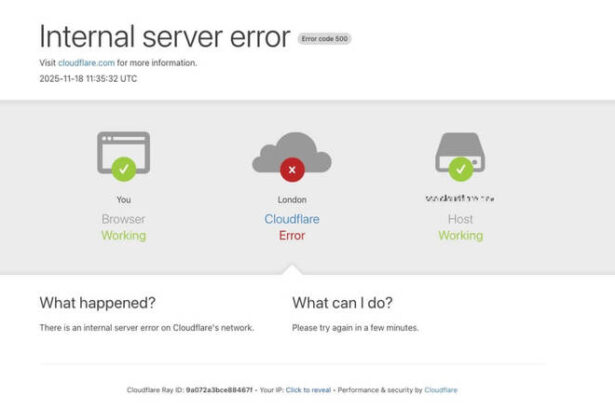 Cloudflare Outage Traced to Internal Error, Not Cyberattack