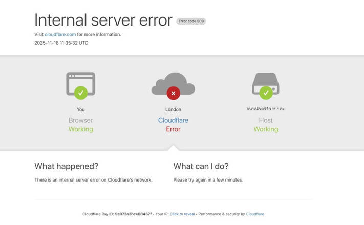Cloudflare Outage Traced to Internal Error, Not Cyberattack
