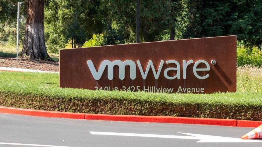 Schild von VMware am Hauptsitz der Company