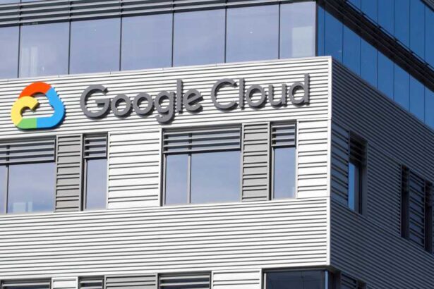 Google Cloud logo on building