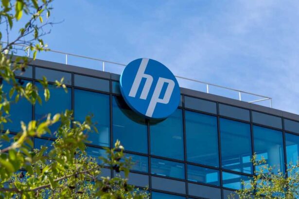 HP signage on building