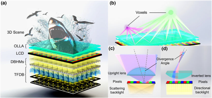 Ultra-thin 3D display delivers wide-angle, highly-detailed images