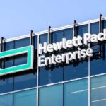 A photograph of a building with the HPE logo on the facade.