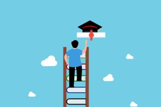 Person on a ladder reaching for a graduate hat as the adoption of generative AI has outpaced workforce capability, prompting OpenAI to target the skills gap with new certification standards.