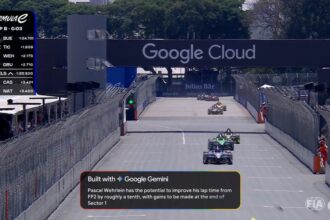 Screenshot of Formula E data insights being driven by Google Cloud Gemini AI as the partners expand their work to sustain net zero targets by driving efficiency across its global logistics and commercial operations.