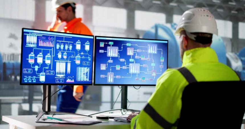 Man Working In Power Plant Electricity Generation