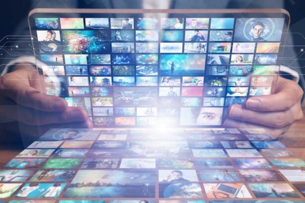 A person watching a stream of videos on a tablet