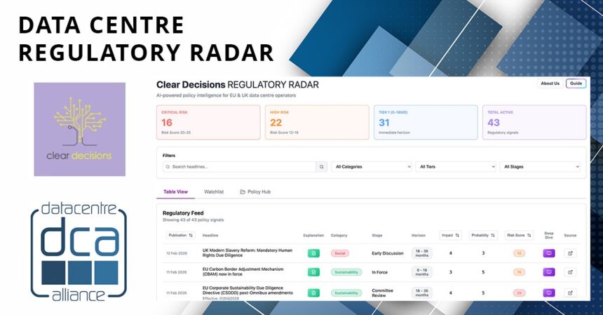 Regulatory Radar Platform launched for data centre regulatory insight