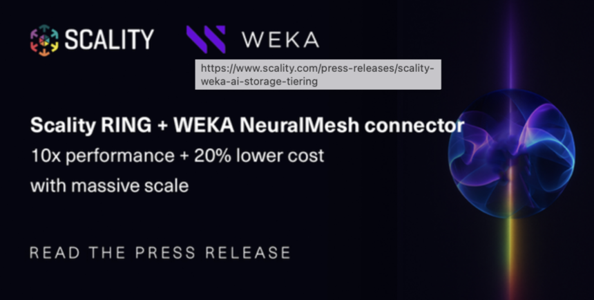 Scality and WEKA unveil jointly validated AI storage solution